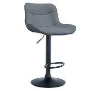 Taburete de bar vonore en polipiel simil cuero (pvc) gris 51x49x85 cm