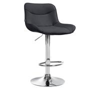 Taburete de bar vonore en polipiel simil cuero (pvc) negro 51x49x85 cm