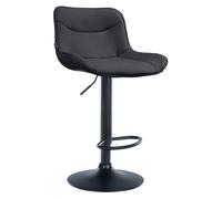 Taburete de bar vonore en polipiel simil cuero (pvc) negro 51x49x85 cm