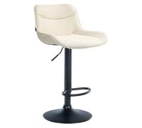 Taburete de bar vonore en tela crema 51x49x85 cm