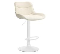 Taburete de bar vonore en tela crema 51x49x85 cm