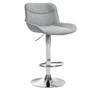 Taburete de bar vonore en tela gris 51x49x85 cm