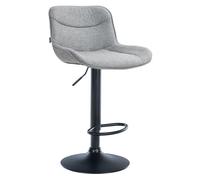 Taburete de bar vonore en tela gris 51x49x85 cm