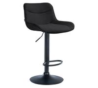 Taburete de bar vonore en tela negro 51x49x85 cm