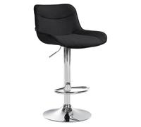 Taburete de bar vonore en tela negro 51x49x85 cm