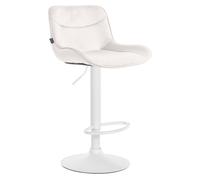 Taburete de bar vonore en terciopelo crema 51x49x85 cm