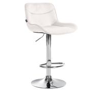 Taburete de bar vonore en terciopelo crema 51x49x85 cm