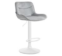 Taburete de bar vonore en terciopelo gris 51x49x85 cm