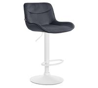 Taburete de bar vonore en terciopelo negro 51x49x85 cm