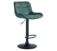 Taburete de bar vonore en terciopelo verde 51x49x85 cm