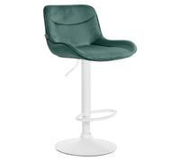 Taburete de bar vonore en terciopelo verde 51x49x85 cm