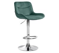 Taburete de bar vonore en terciopelo verde 51x49x85 cm