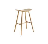 Miliboo Taburete de bar de diseño de madera ligera 65 cm DEMORY