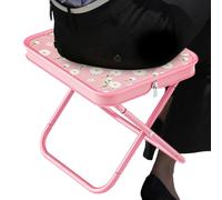 Taburete de camping plegable - Acero al carbono de 11 pulgadas, asiento portátil, mini banco de viaje | Senderismo al aire libre BBQ Picnic Jardín Patio Cocina Baño Camper Dormitor