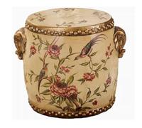 Taburete de cerámica para tambor decorativo pintado a mano, mesa auxiliar multifuncional y reposapiés, diseño de estilo chino para decoración del hogar y el jardín