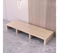 Taburete de cocina de madera natural, escalera antideslizante resistente con almohadillas de goma, 100 x 30 x 15 cm, no requiere montaje, perfecto para uso en cocina y baño.