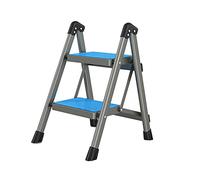 Taburete de Cocina， Taburete con escalón Resistente, Escalera de 2 escalones, Escalera de Metal Plegable, Taburete Delgado portátil con Pedal Ancho Antideslizante X(Ladder a)