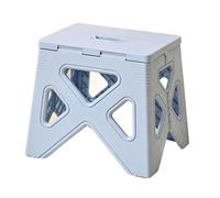 Taburete de cocina, taburete portátil plegable resistente, taburete pequeño de plástico antideslizante adecuado para el baño, silla compacta adecuada para adultos que es fácil de almacenar. (azul