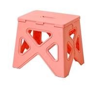 Taburete de cocina, taburete portátil plegable resistente, taburete pequeño de plástico antideslizante adecuado para el baño, silla compacta adecuada para adultos que es fácil de almacenar. (rosa)