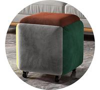 Taburete De Cubo Mágico De Terciopelo De 5 Colores Silla Combinada 5 En 1, Otomanas De Almacenamiento para Sofá De Comedor En Casa con Estructura De Acero Al Carbono Y Ruedas Giratorias(Size:38x38x34