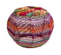 Taburete de cuerda trenzada a colores de 30x45x30 cm