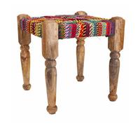 Taburete de cuerda trenzada a colores de 38x38x38 cm