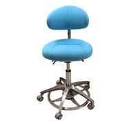 Taburete de dentista de altura ajustable con soporte trasero, asiento giratorio ergonómico para clínica dental, laboratorio, consultorio médico