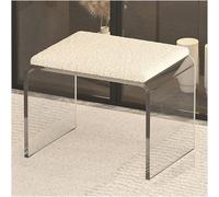 Taburete De Ducha Acrílico con Asiento Acolchado - Asiento De Baño Transparente para Sala De Maquillaje, Taburete De Tocador Transparente No Se Requiere Ensamblaje(Size:41x29x45CM,Color:b)