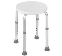 Taburete de ducha ajustable, asiento de tina, silla de ducha, antideslizante e impermeable, aluminio ligero, baño, personas mayores, discapacitados, mujeres embarazadas, adultos y niños, color blanco