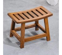 Taburete de ducha curvado de madera, silla de baño antideslizante para ancianos y discapacitados, ideal para afeitarse y relajarse