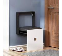 Taburete de ducha plegable de madera, banco de baño montado en la pared, silla de entrada de alta gama, taburete plegable que ahorra espacio