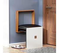 Taburete de ducha plegable de madera, banco de baño montado en la pared, silla de entrada de alta gama, taburete plegable que ahorra espacio para el hogar