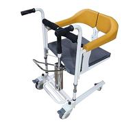 Taburete de ducha portátil para silla de ruedas, elevador hidráulico para pacientes, elevador de transferencia de silla de ruedas con asiento dividido de 180°, silla de ducha de altura ajustable