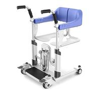 Taburete de ducha portátil para silla de ruedas, silla de ruedas hidráulica para traslado en el hogar, silla de enfermería de transferencia portátil, elevador con asiento dividido de 180°