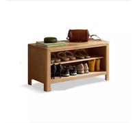Taburete de entrada, taburete para cambio de zapatos de madera maciza, zapatero para puerta, zapatero para reposapiés de roble nórdico, simple zapatero de salón taburete para cambio de zapatos