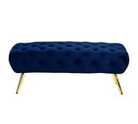 Taburete de felpa para cama, cómodo y moderno reposapiés acolchado para entrada o sala de estar, tapizado de terciopelo,
