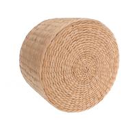 Taburete de hierba marina natural, tejido a mano, jacinto de agua, mesa de acento versátil para sala de estar, dormitorio, balcón, jardín, elegante reposapiés