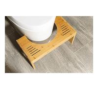 Taburete de inodoro de bambú, taburete de inodoro para adultos, altura ajustable, para adultos y niños