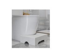 Taburete de inodoro de madera maciza y reposapiés debajo del escritorio, taburete de baño ergonómico extra ancho for escaleras de oficina, hogar y exteriores(Natural,40x30x12cm/15.7x11.8x4.7in)