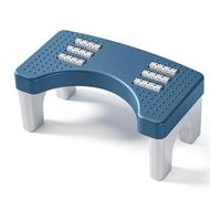 Taburete de inodoro para adultos, plegable, alto, sin polvo y antideslizante, para adultos, para ayudar a aliviar el estreñimiento, hinchazón, síndrome del intestino irritable (azul)