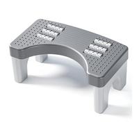 Taburete de inodoro para adultos, plegable, alto, sin polvo y antideslizante, para adultos, para ayudar a aliviar el estreñimiento, hinchazón, síndrome del intestino irritable (gris)