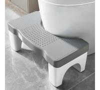 Taburete de inodoro para adultos, taburete de inodoro, taburete para inodoro, lucha contra hemorroides, estreñimiento, flatulencia, síndrome del intestino irritable, flatulencia, color gris