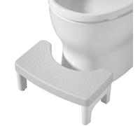 Taburete de inodoro para adultos, taburete para inodoro, ayuda médica, taburete para adultos, ayuda para un intestino sano (gris)