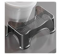Taburete de inodoro, taburete de baño antideslizante transparente for adultos, taburete de baño de plástico de fácil almacenamiento for hacer caca, diseño cuadrado con capacidad de carga de 300 libras