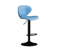 Taburete de isla Silla de bar sencilla, respaldo elevable, taburete alto, for uso doméstico, gran capacidad carga, silla para comedor(Blue)
