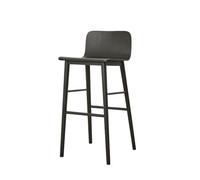 Taburete de isla Taburete alto negro for bar, restaurante, hogar, silla alta de madera, varios tamaños opcionales para comedor(Pequeño)