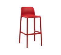 Taburete de Jardín 4 Patas Apilable Sin Brazos Nardi Faro 40346.07.000 Rosso