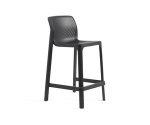 Taburete de Jardín 4 Patas Apilable Sin Brazos Nardi Net Stool Mini 40356.02.000 Antracite