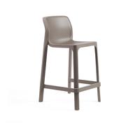 Taburete de Jardín 4 Patas Apilable Sin Brazos Nardi Net Stool Mini 40356.10.000 Tortora
