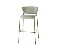 Taburete de Jardín 4 Patas Asiento tapizado Apilable Sin Brazos Scab Lisa Waterproof 2862 ZV WP 89 Verde Oliva